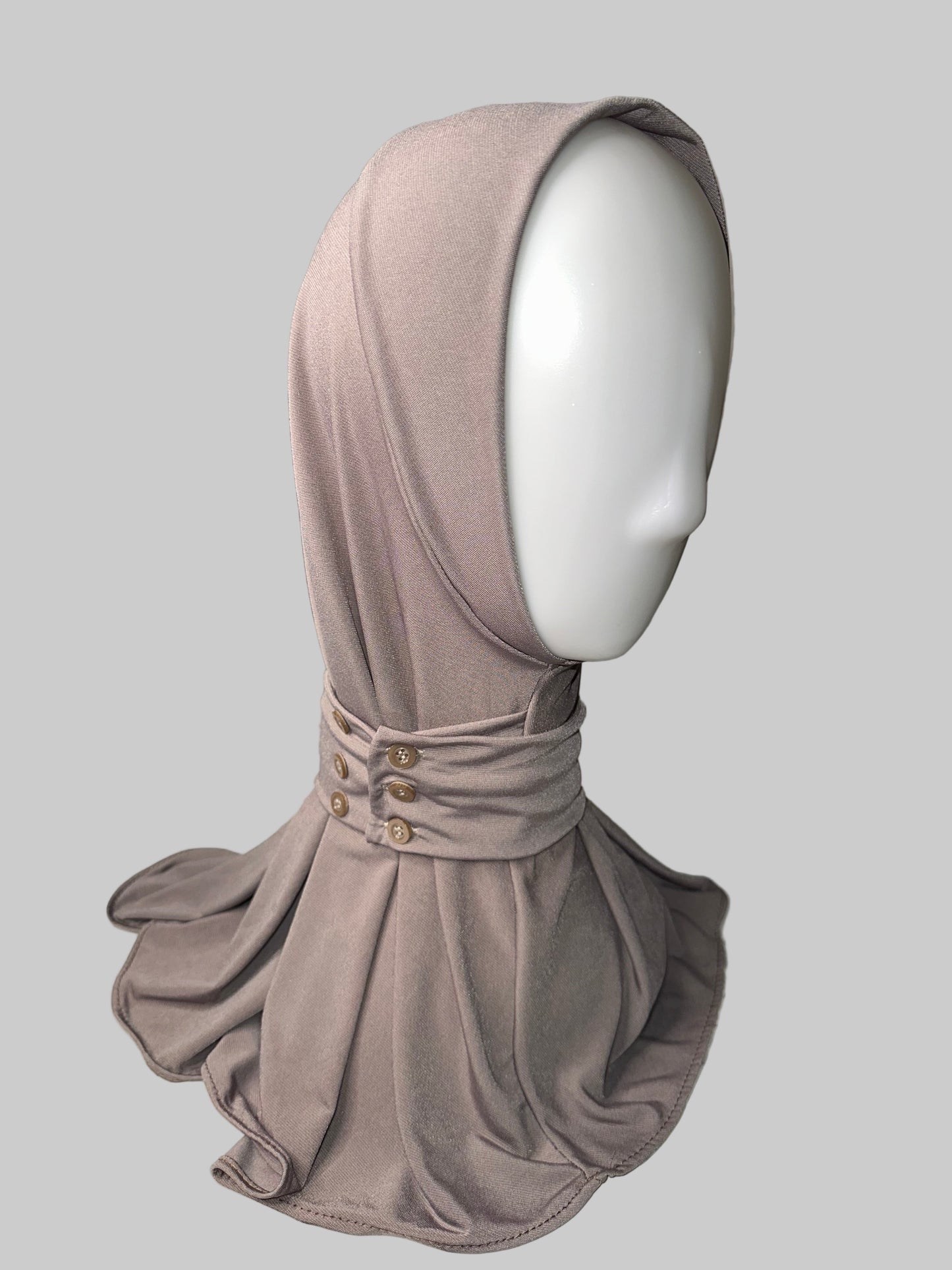 Hijab Cagoule Bouton Réglable – Jersey Premium