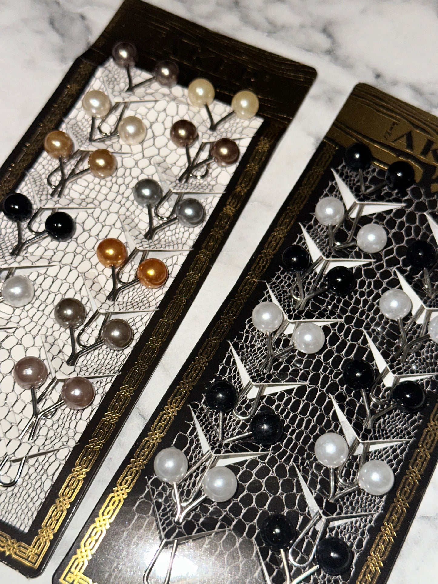 Pinces à hijab – Lot de 12 perles décoratives (sans trous)