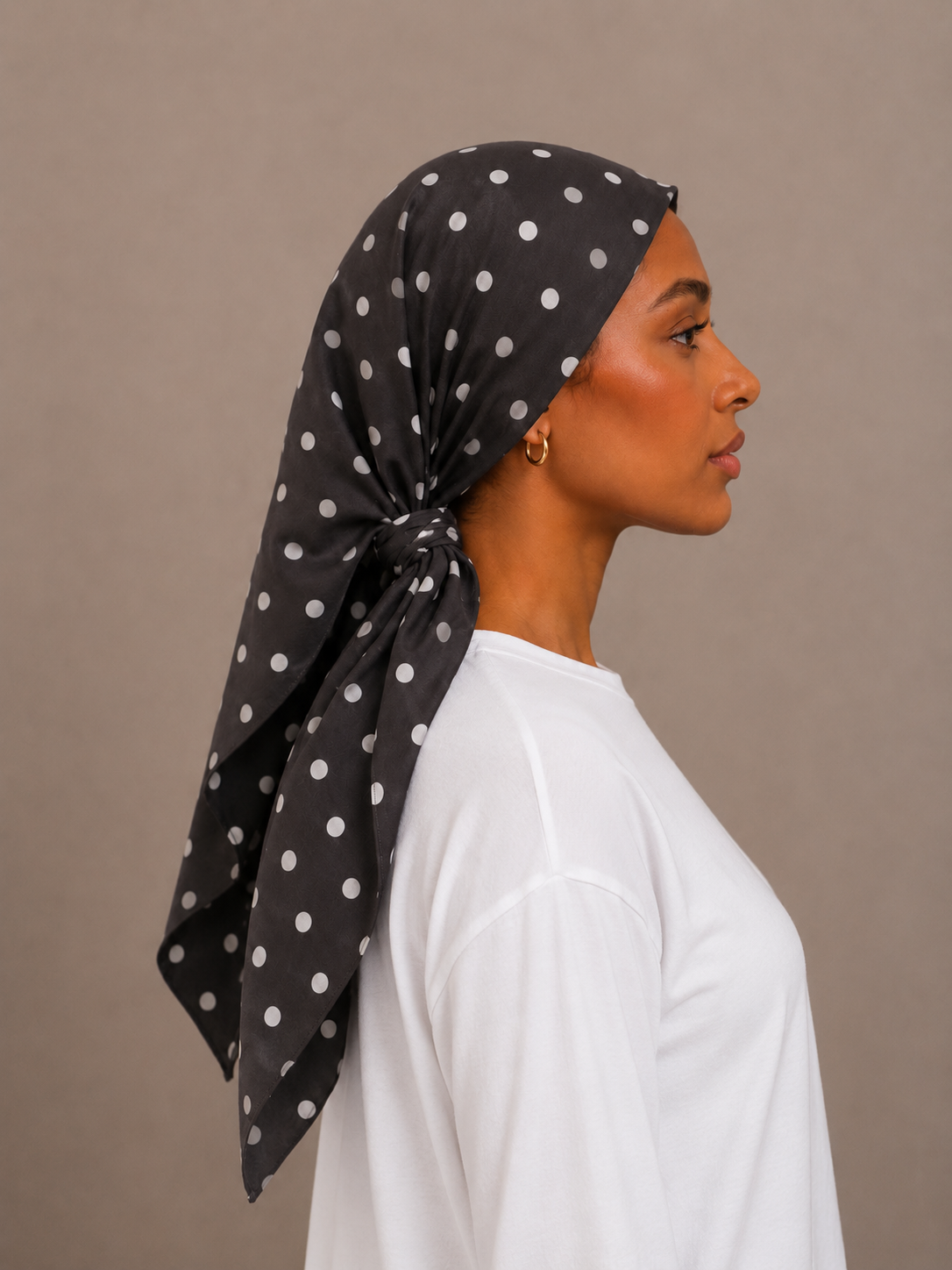 Carré Jersey Liquide pois - 90x90 cms