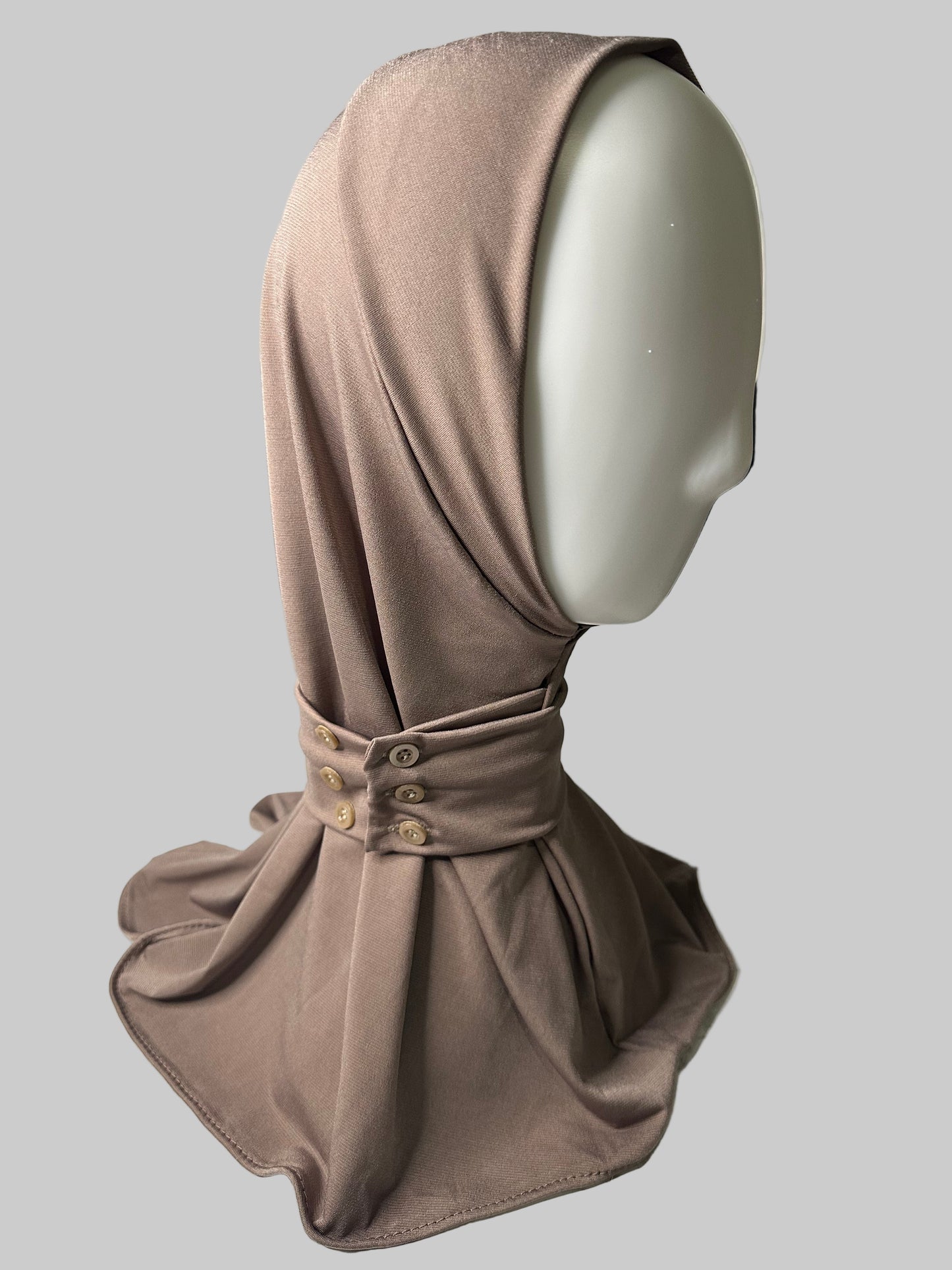 Hijab Cagoule Bouton Réglable – Jersey Premium