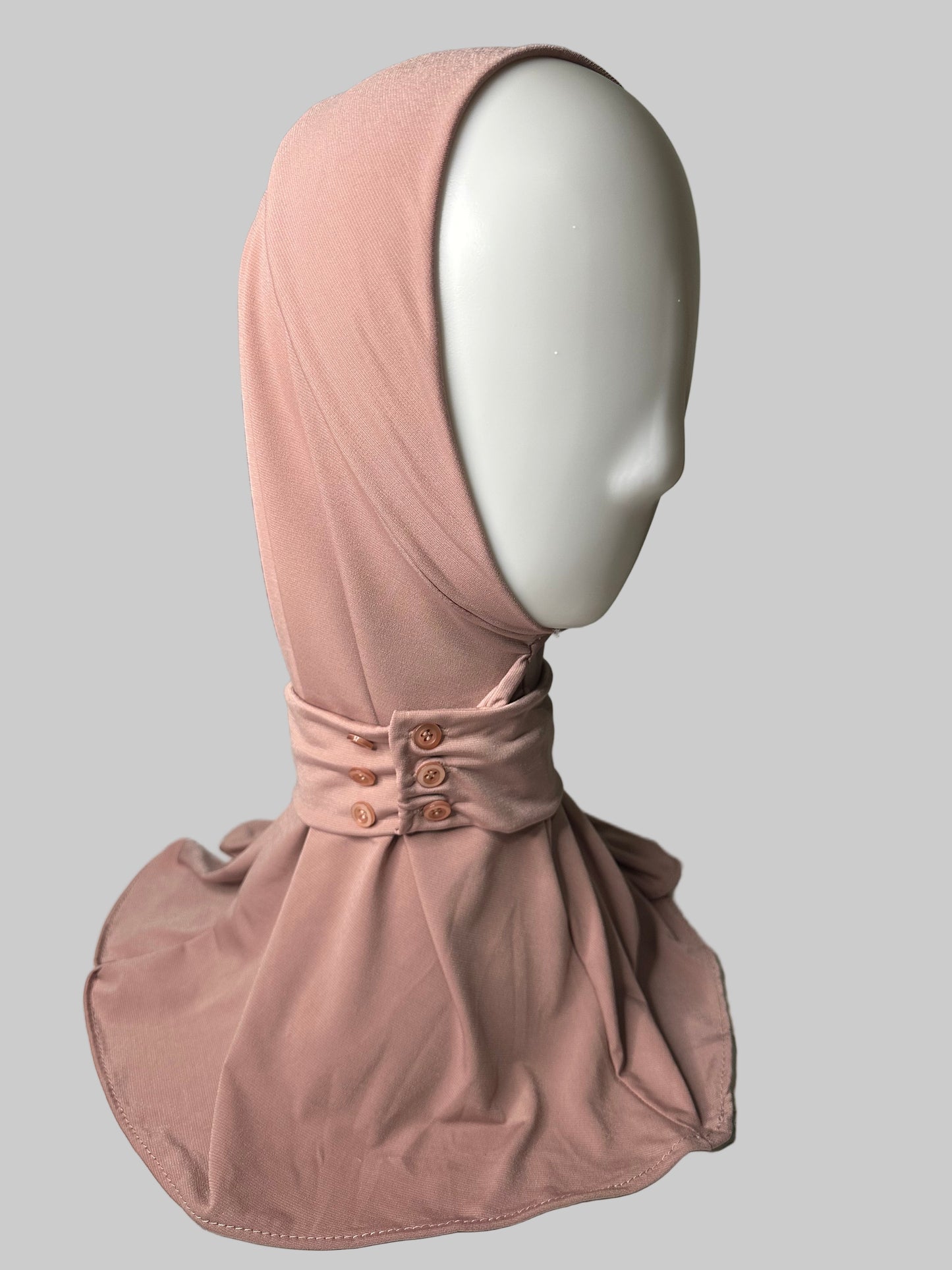 Hijab Cagoule Bouton Réglable – Jersey Premium