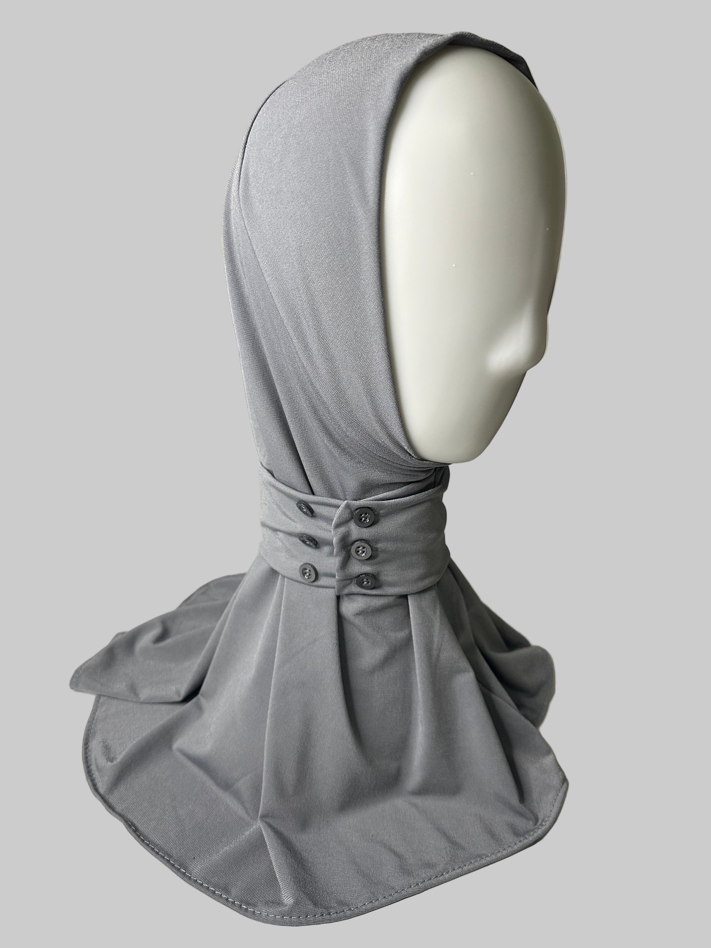 Hijab Cagoule Bouton Réglable – Jersey Premium