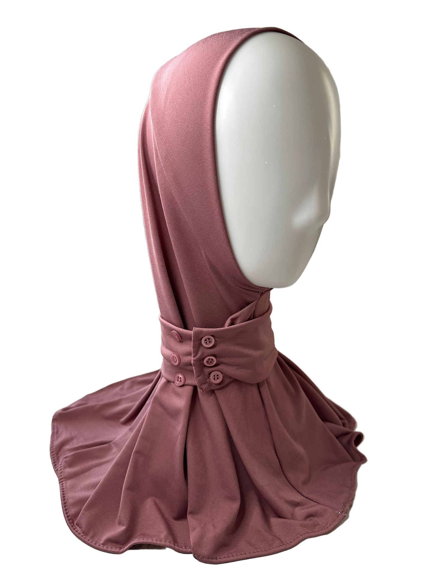 Hijab Cagoule Bouton Réglable – Jersey Premium