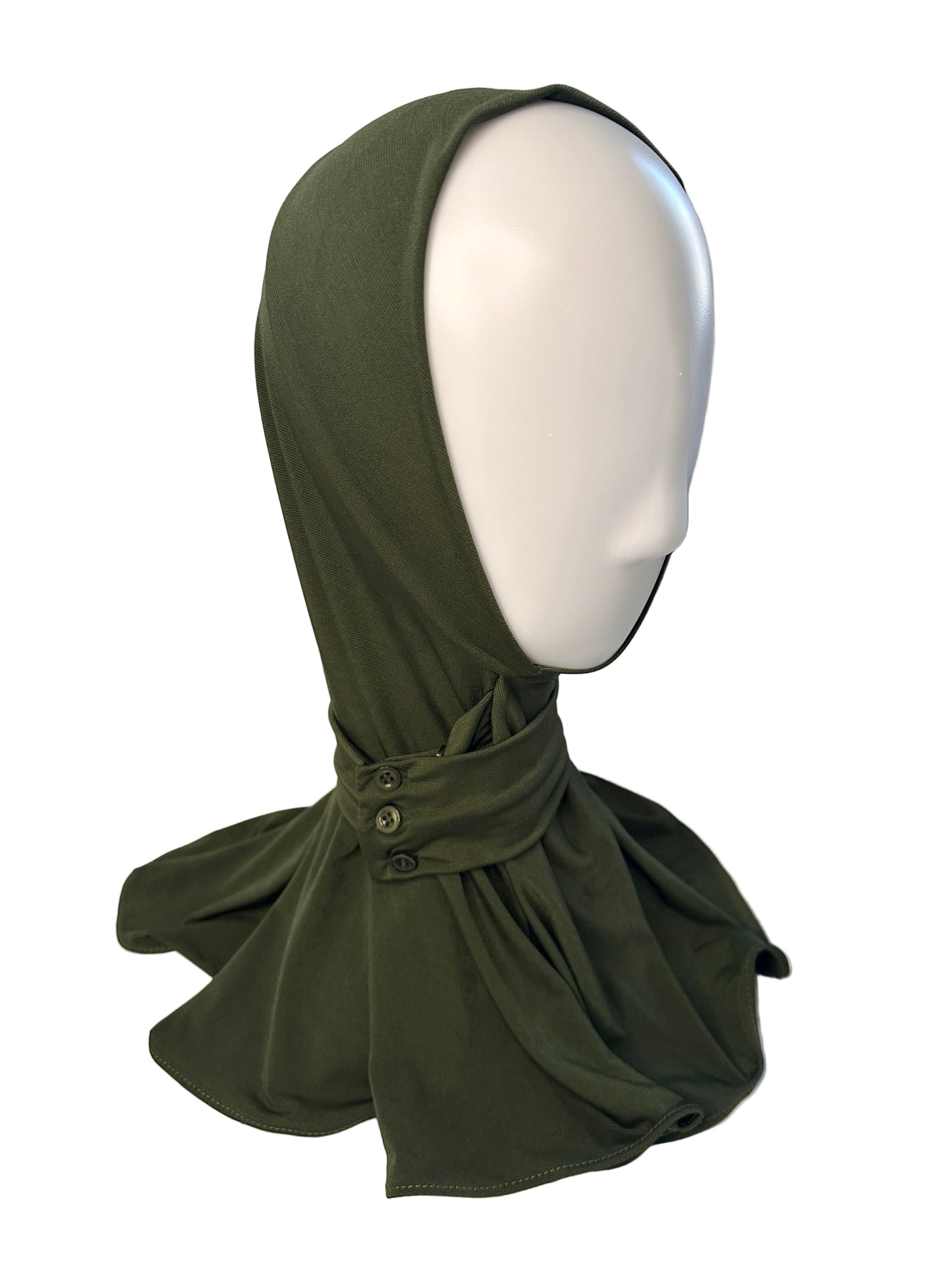 Hijab Cagoule Bouton Réglable – Jersey Premium