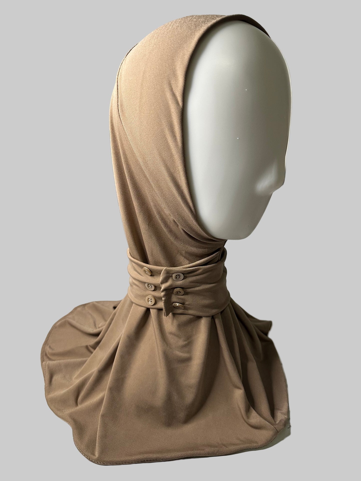 Hijab Cagoule Bouton Réglable – Jersey Premium