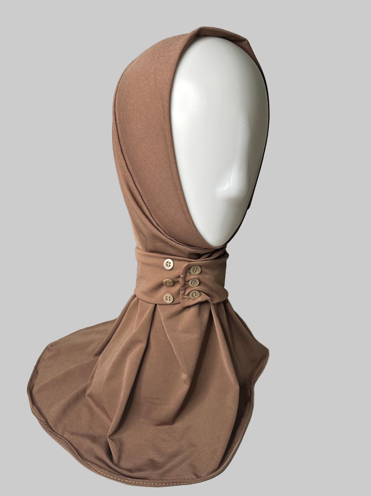 Hijab Cagoule Bouton Réglable – Jersey Premium