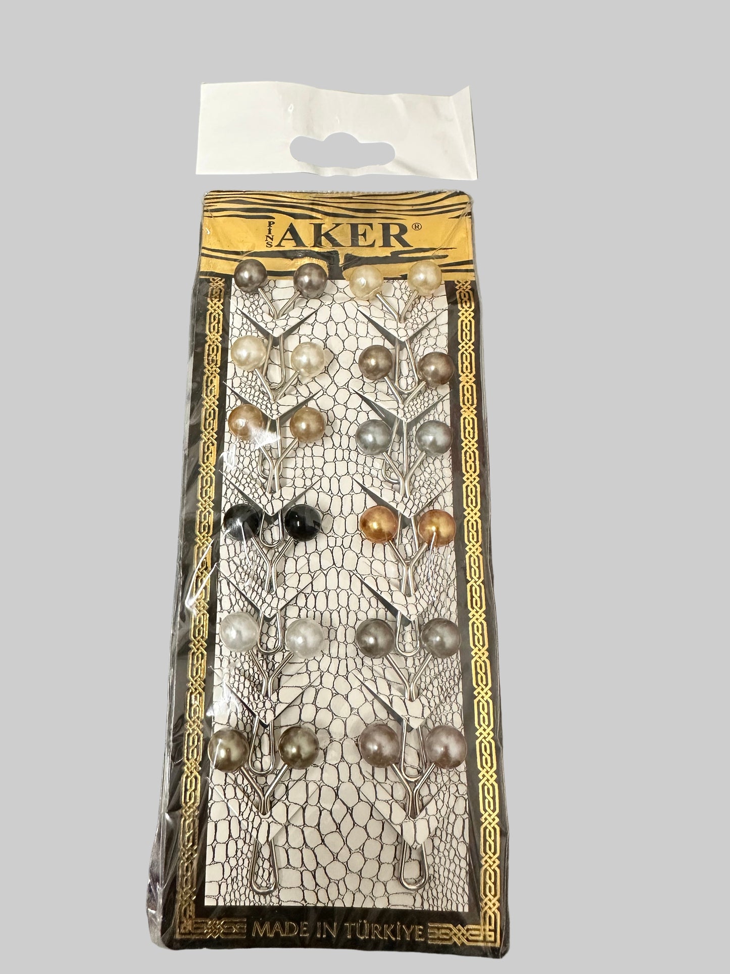 Pinces à hijab – Lot de 12 perles décoratives (sans trous)