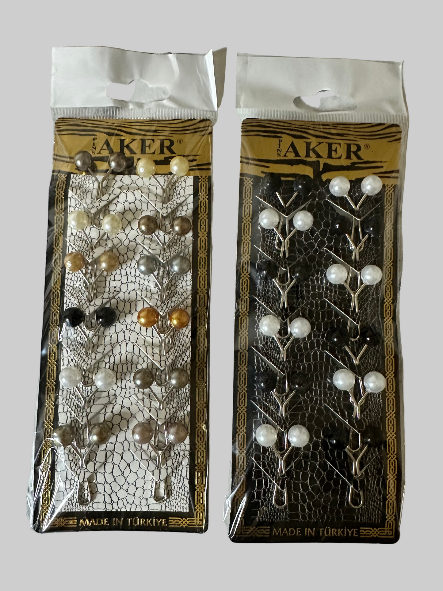 Pinces à hijab – Lot de 12 perles décoratives (sans trous)