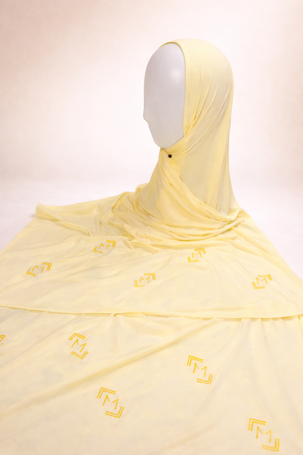 Hijab Jersey Premium – Broderie M haute qualité