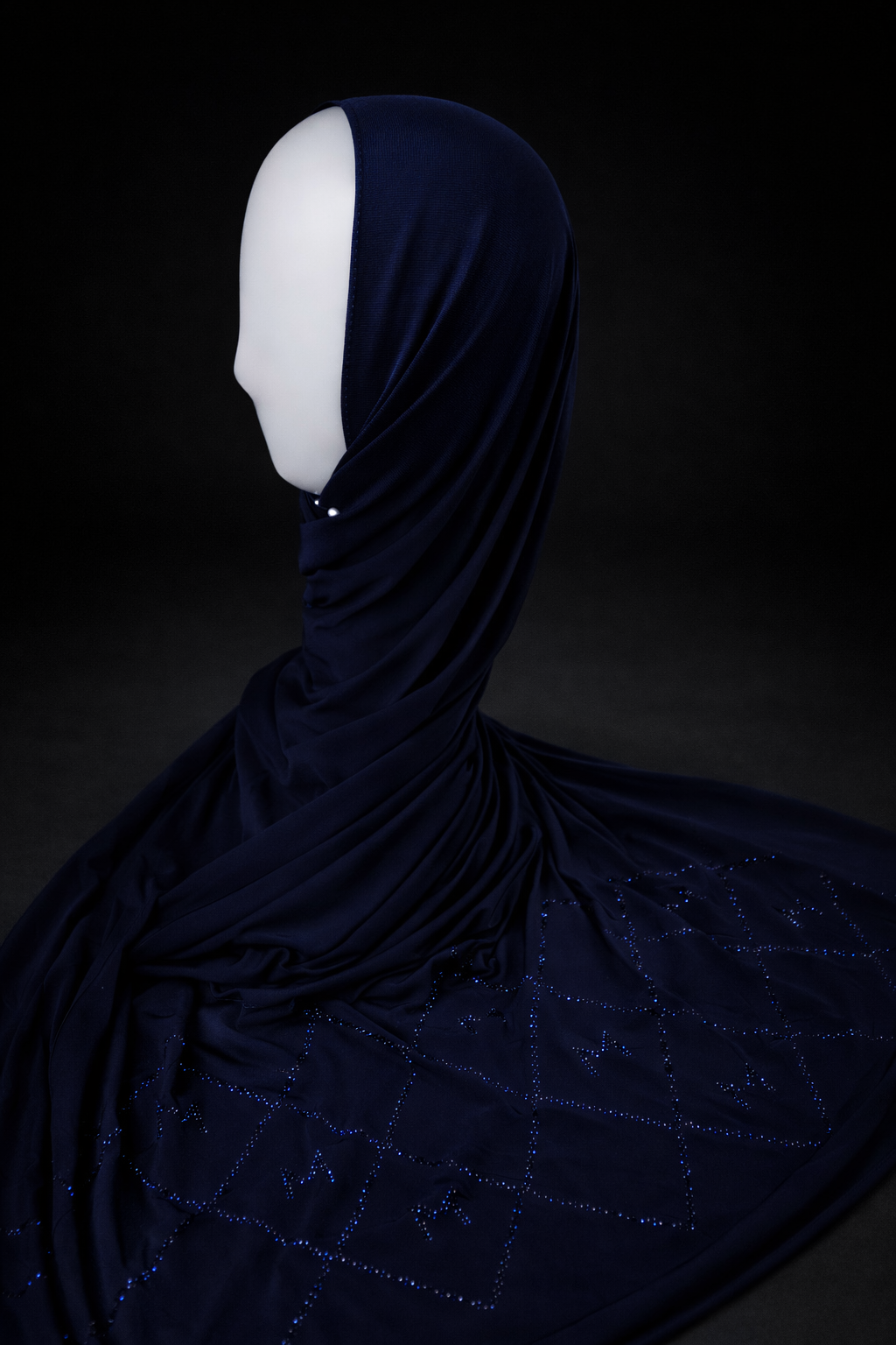 Hijab Jersey Liquid Strass M ton sur ton