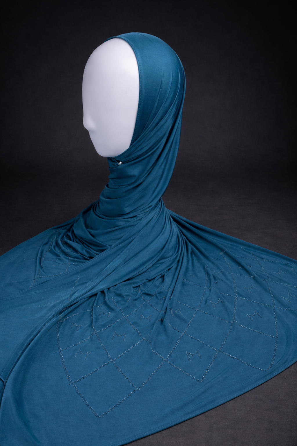 Hijab Jersey Liquid Strass M ton sur ton