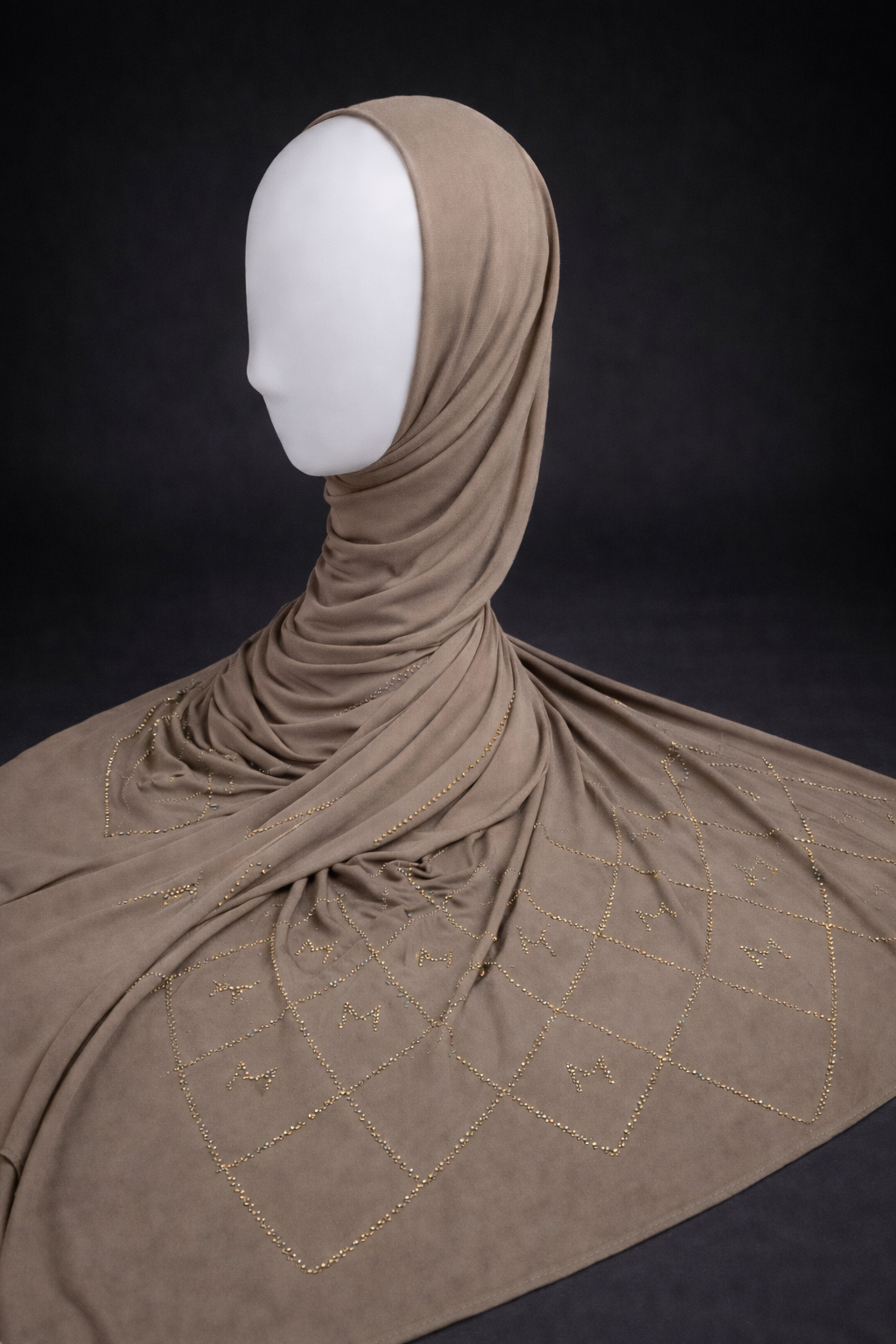 Hijab Jersey Liquid Strass M ton sur ton