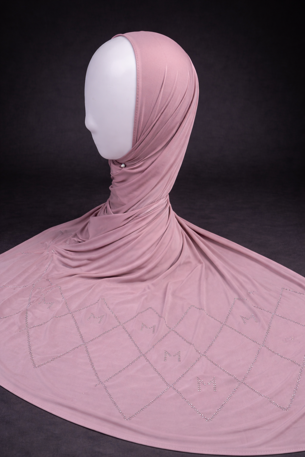 Hijab Jersey Liquid Strass M ton sur ton