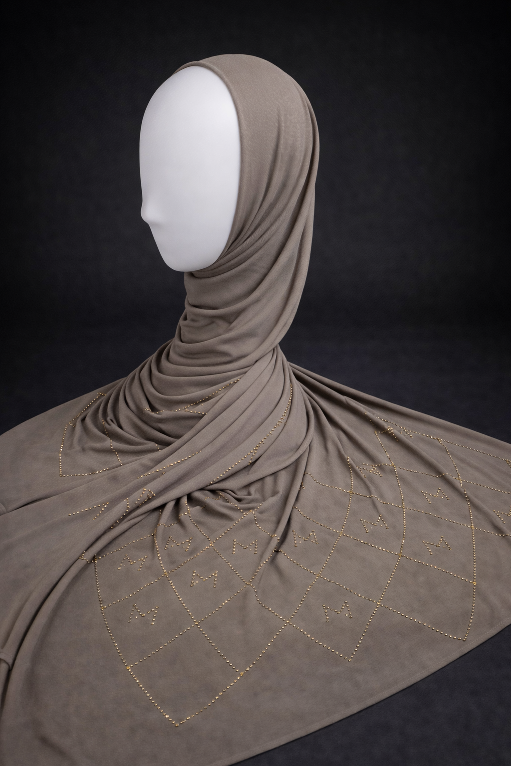 Hijab Jersey Liquid Strass M ton sur ton