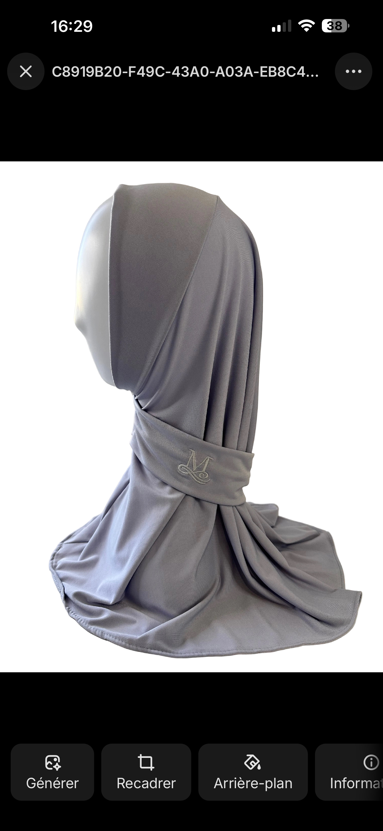 Hijab Cagoule Broderie M