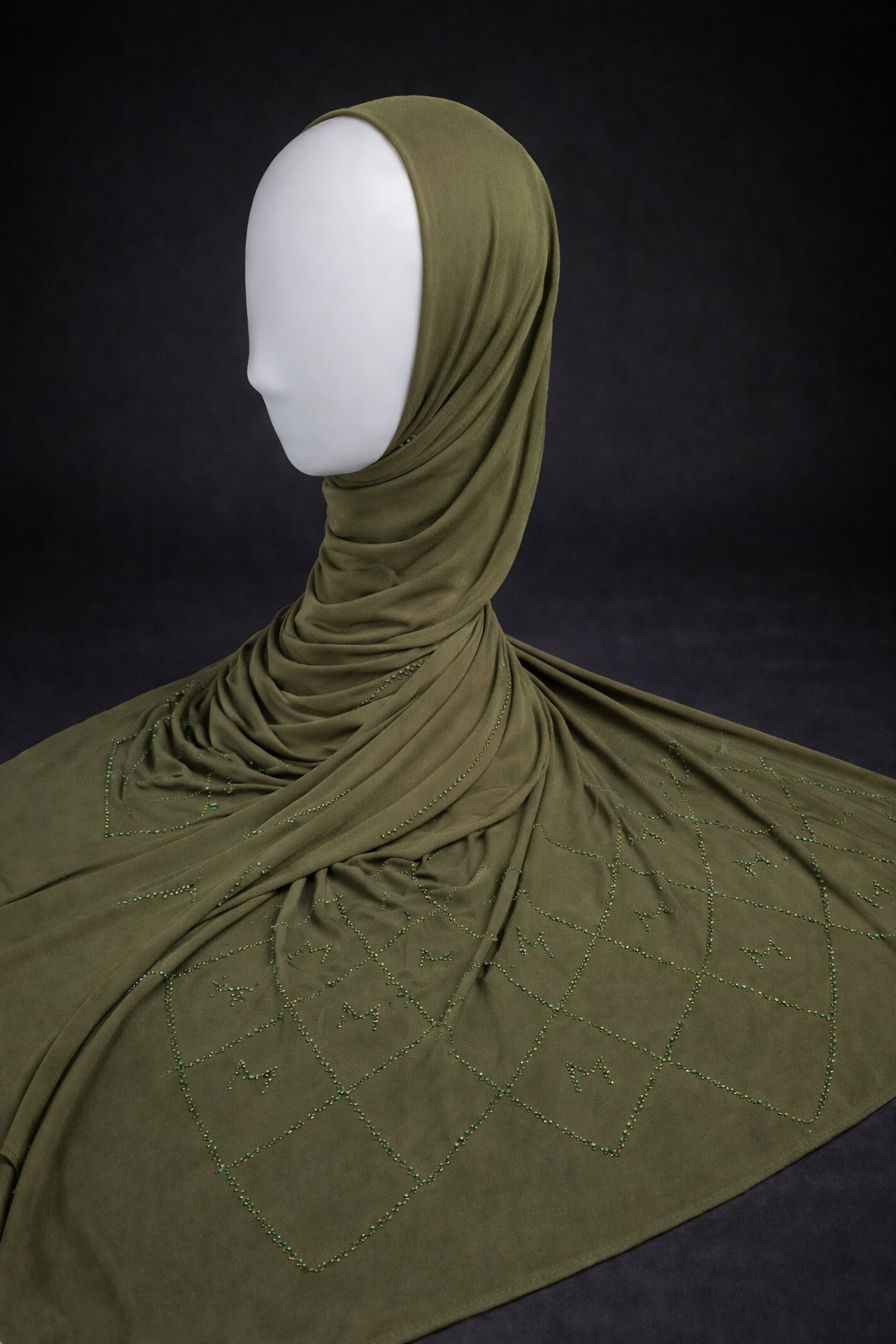 Hijab Jersey Liquid Strass M ton sur ton