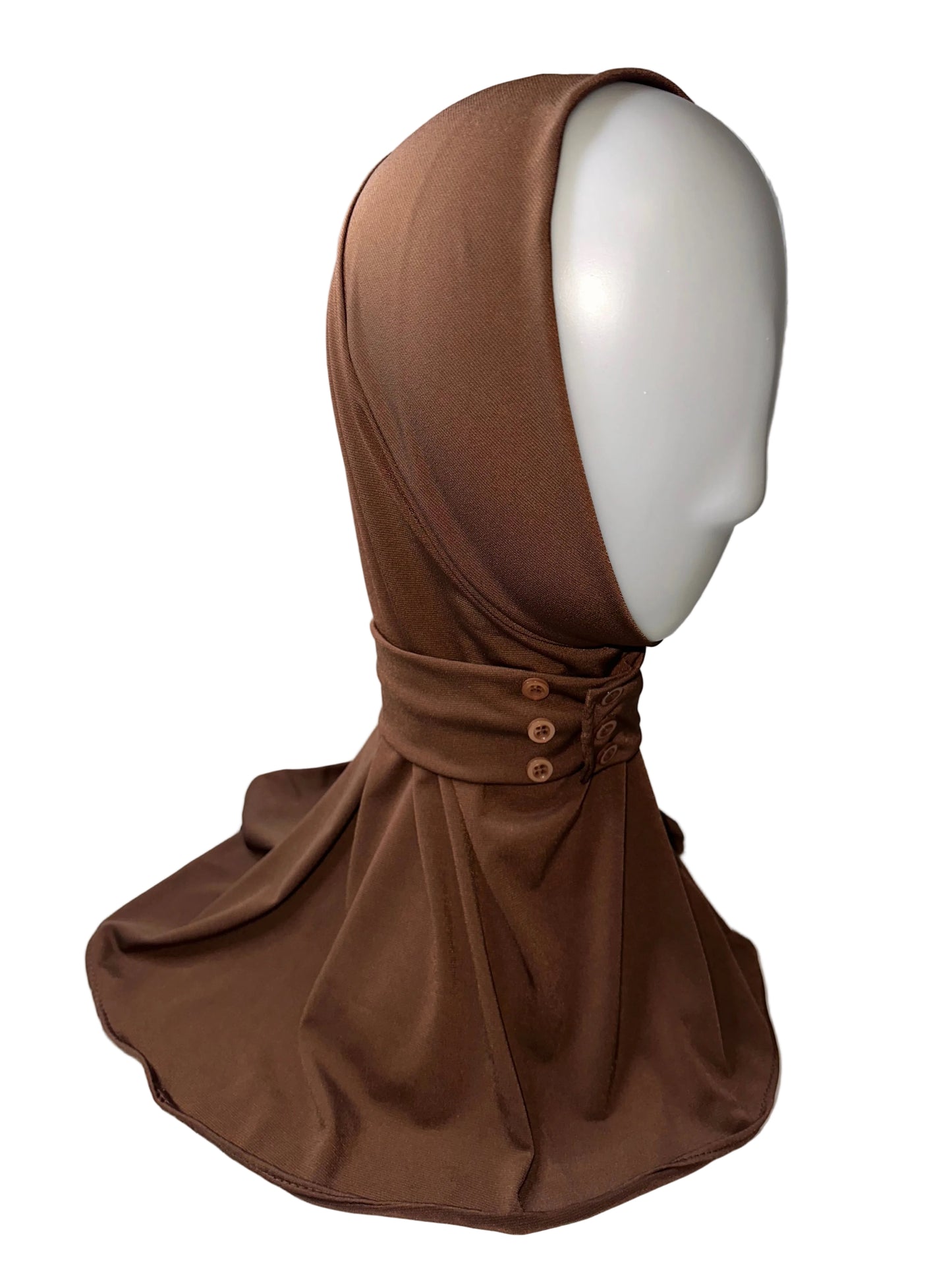 Hijab Cagoule Bouton Réglable – Jersey Premium