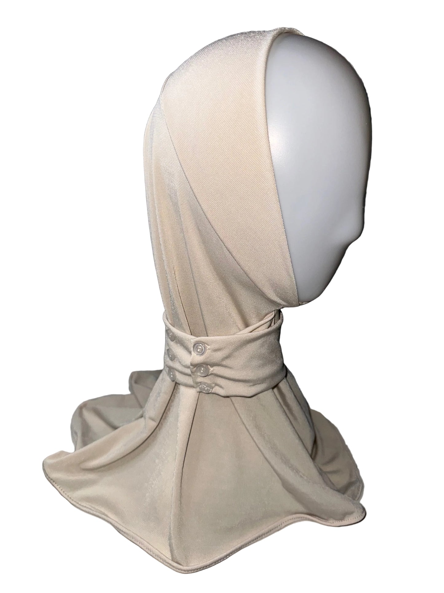 Hijab Cagoule Bouton Réglable – Jersey Premium