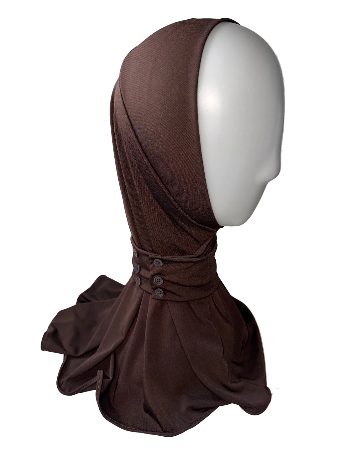 Hijab Cagoule Bouton Réglable – Jersey Premium