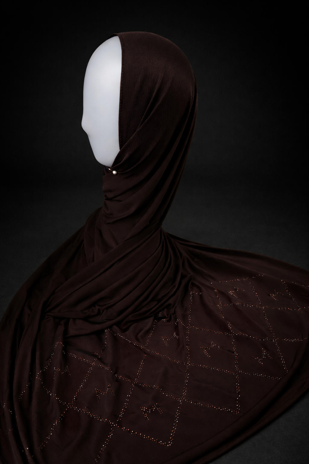 Hijab Jersey Liquid Strass M ton sur ton