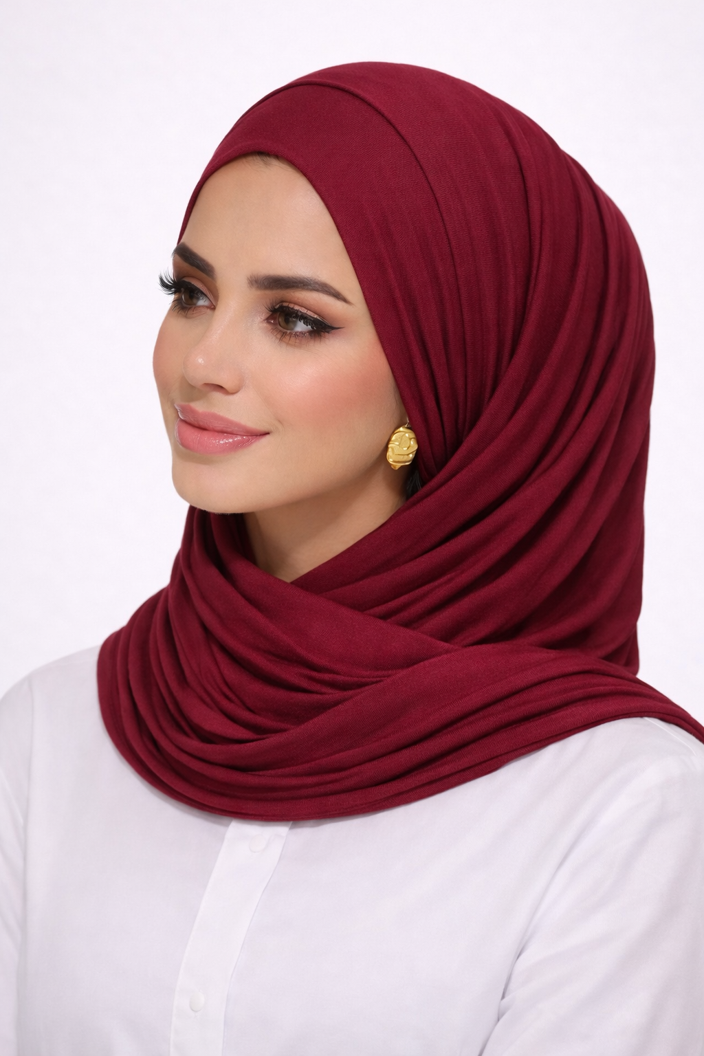 Hijab à enfiler – Bonnet intégré en coton