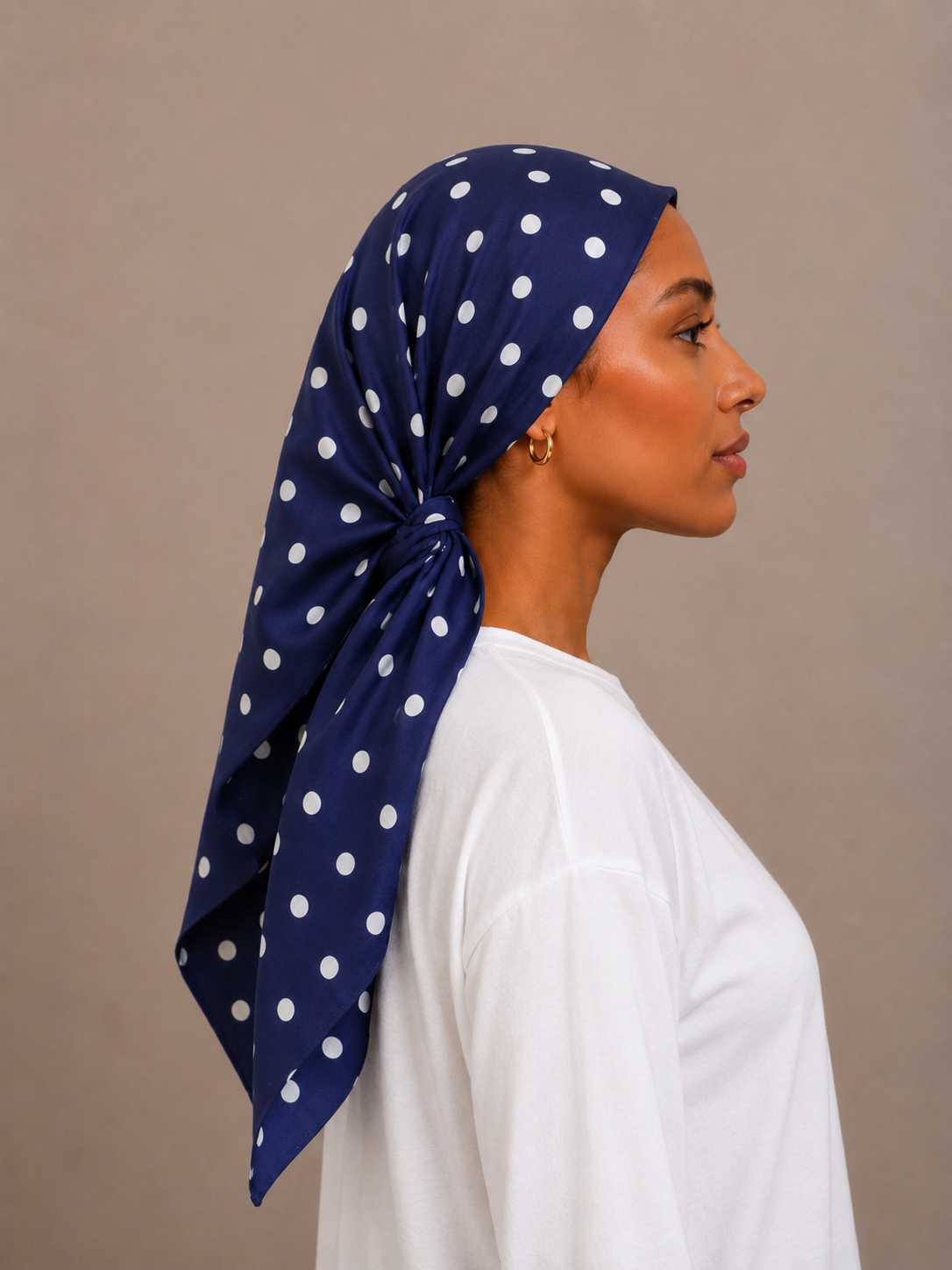 Carré Jersey Liquide pois - 90x90 cms