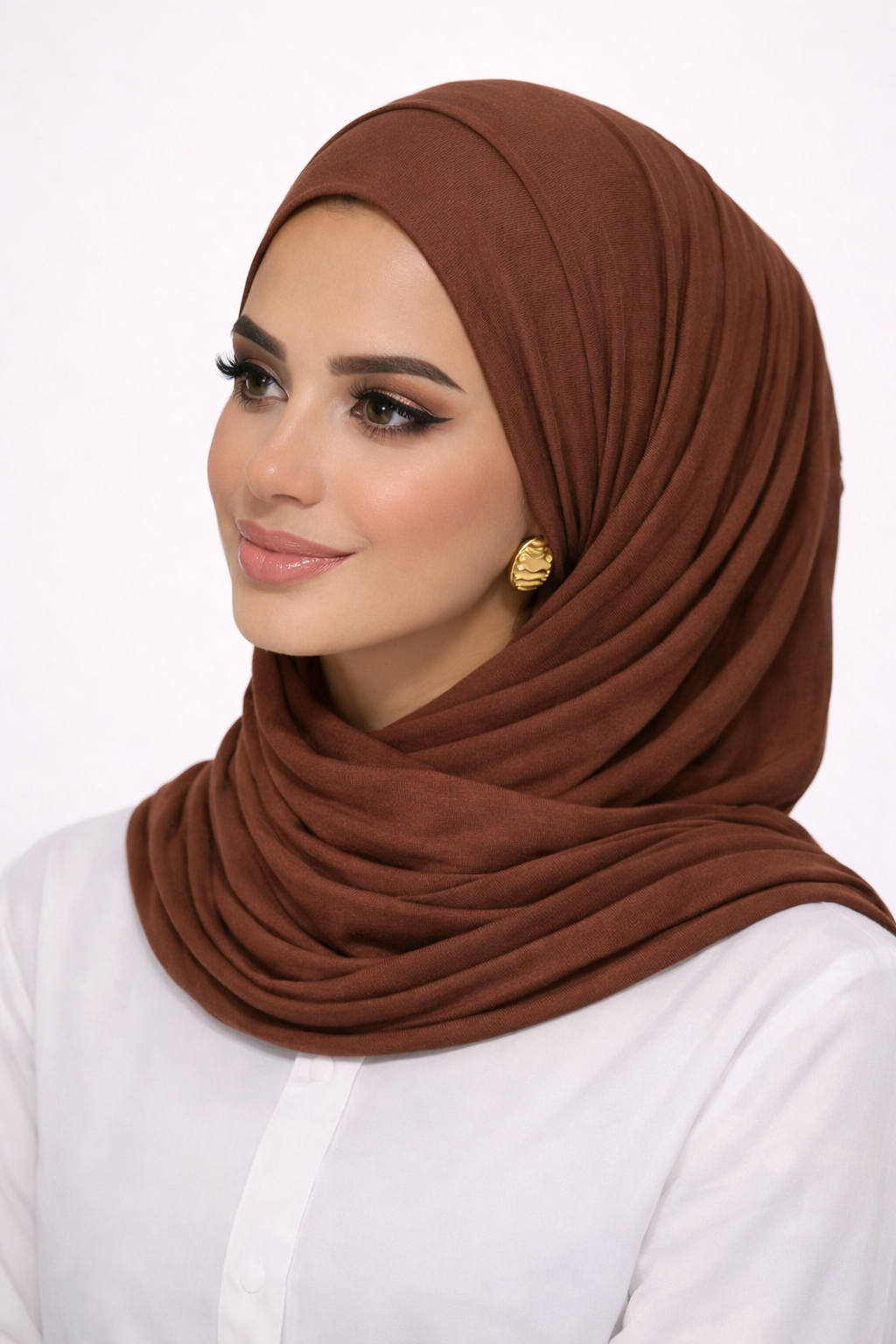 Hijab à enfiler – Bonnet intégré en coton