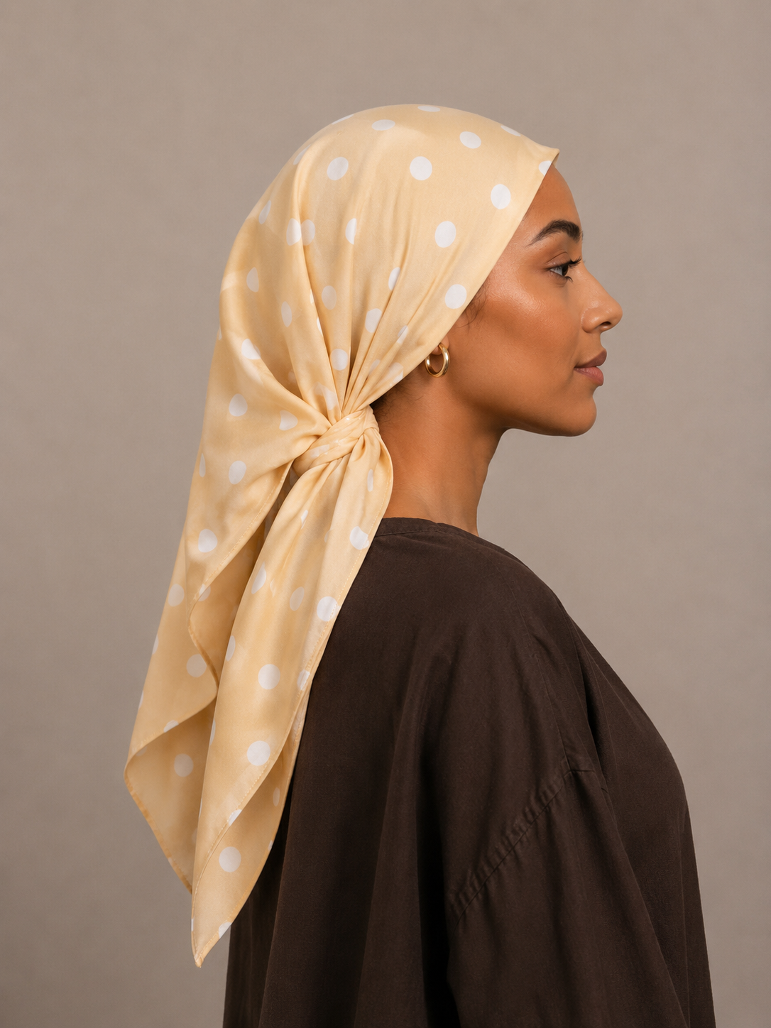 Carré Jersey Liquide pois - 90x90 cms