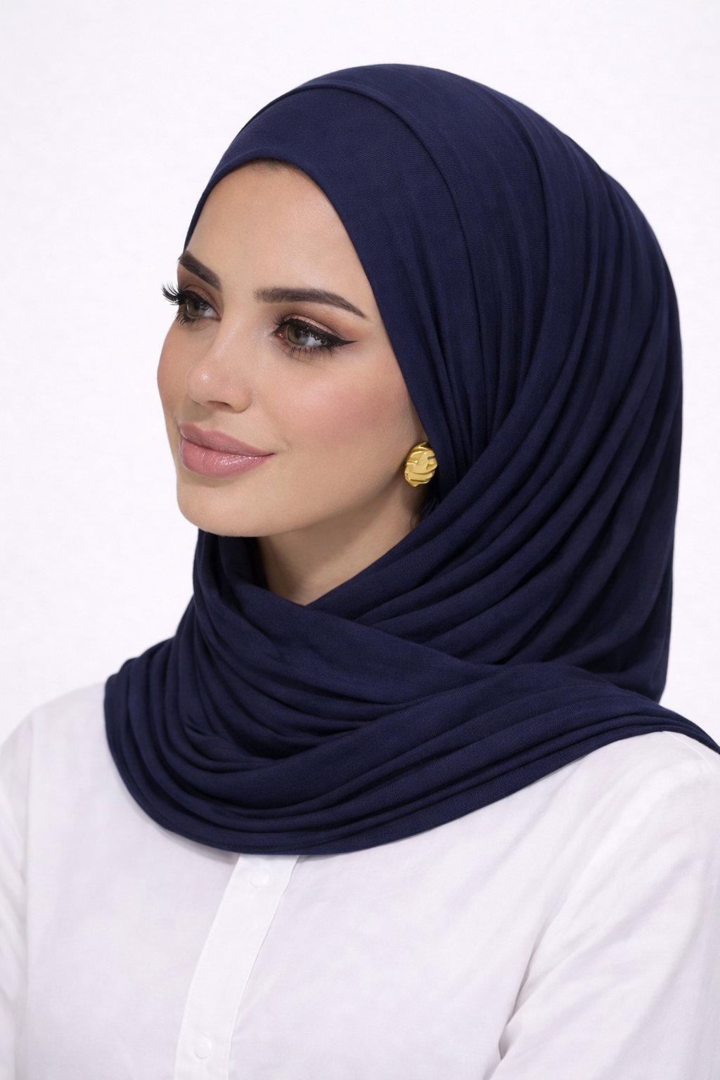 Hijab à enfiler – Bonnet intégré en coton