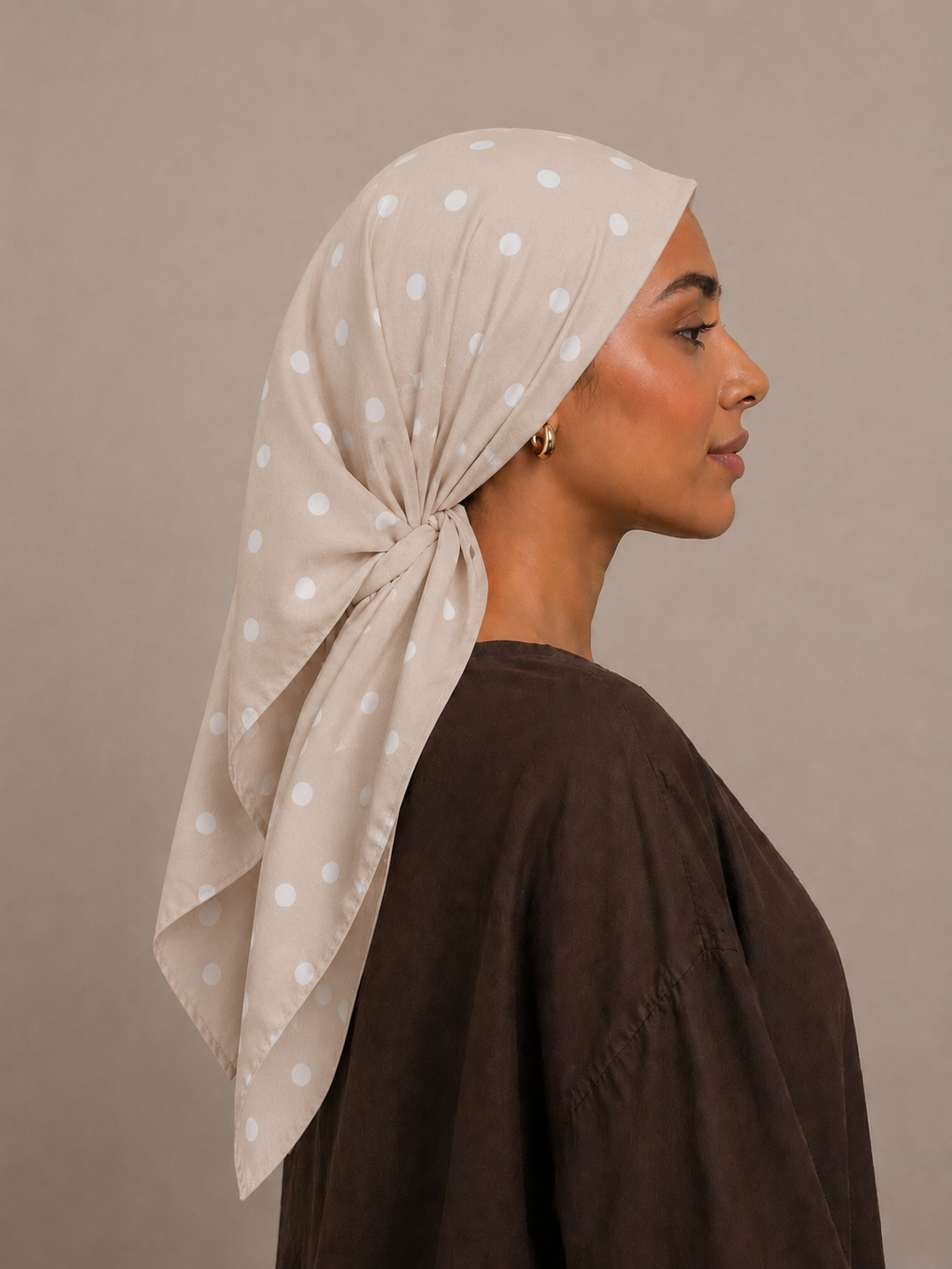 Carré Jersey Liquide pois - 90x90 cms