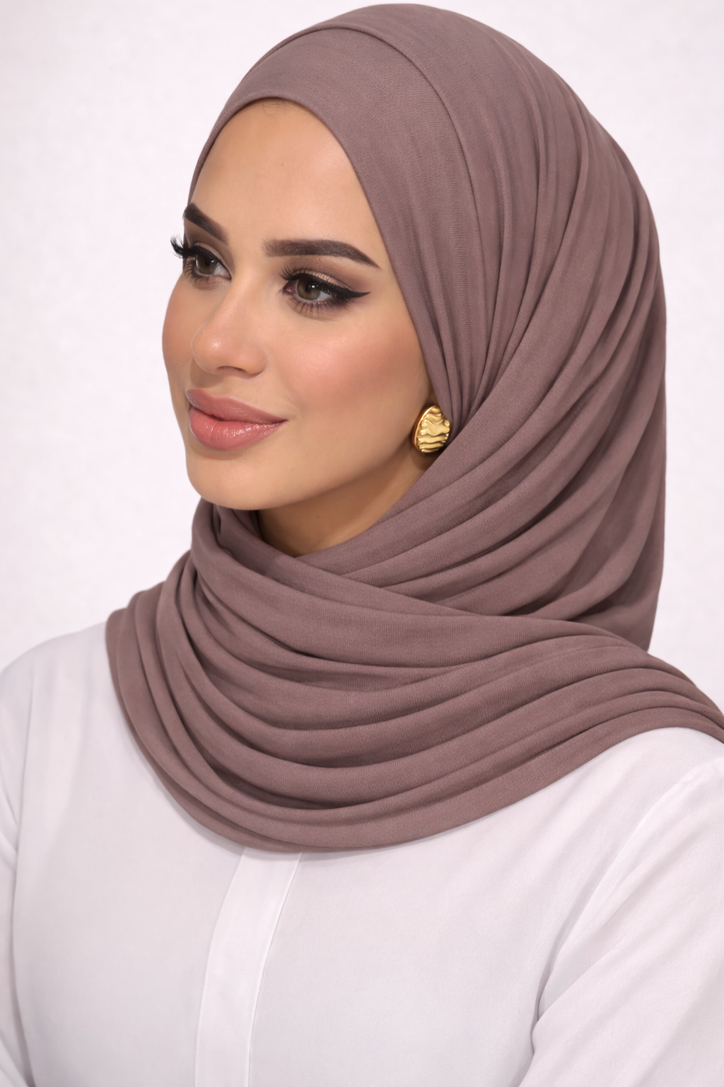 Hijab à enfiler – Bonnet intégré en coton