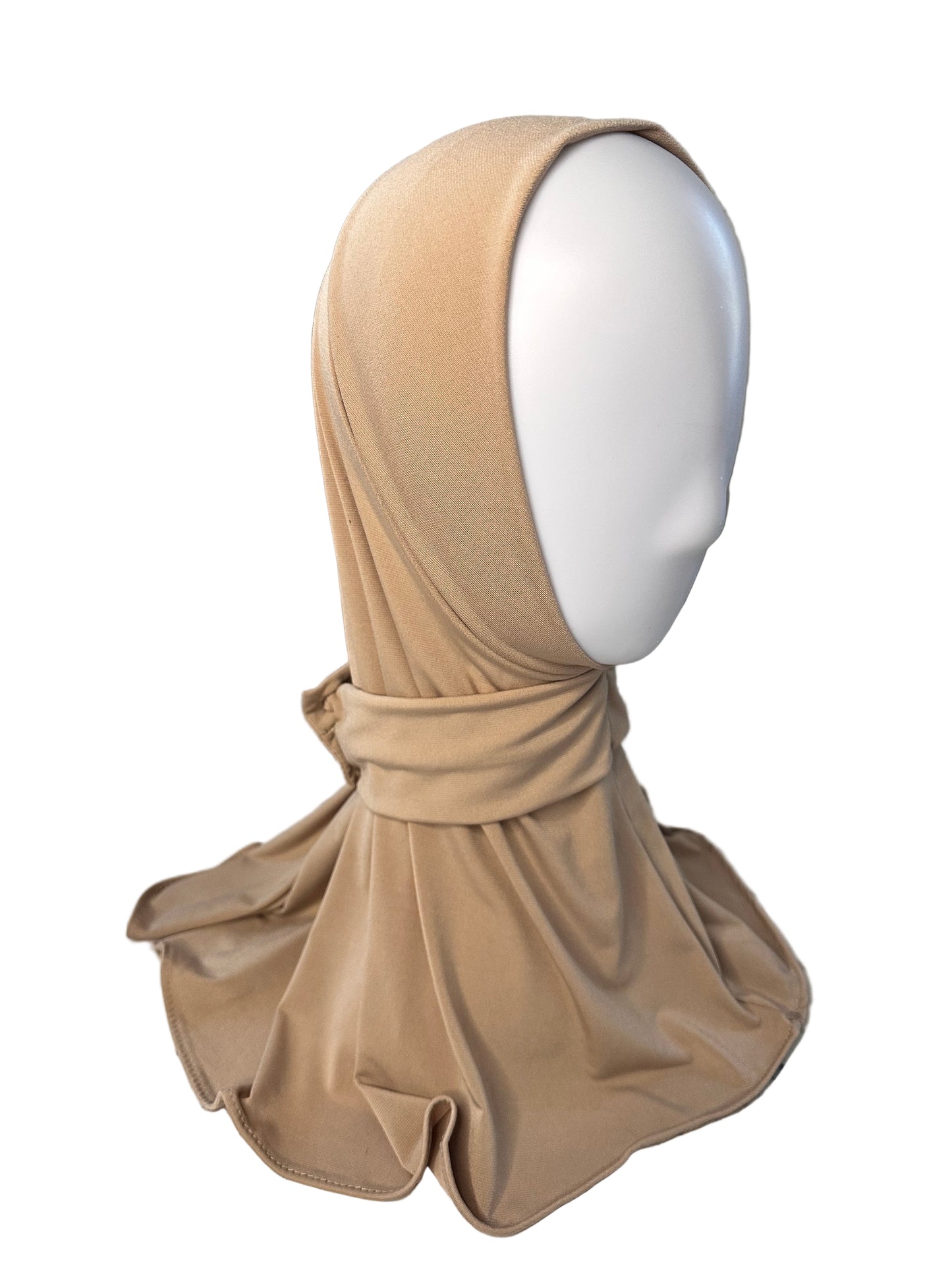 Hijab Cagoule Bouton Réglable – Jersey Premium