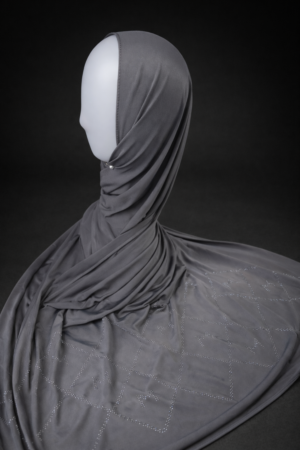 Hijab Jersey Liquid Strass M ton sur ton