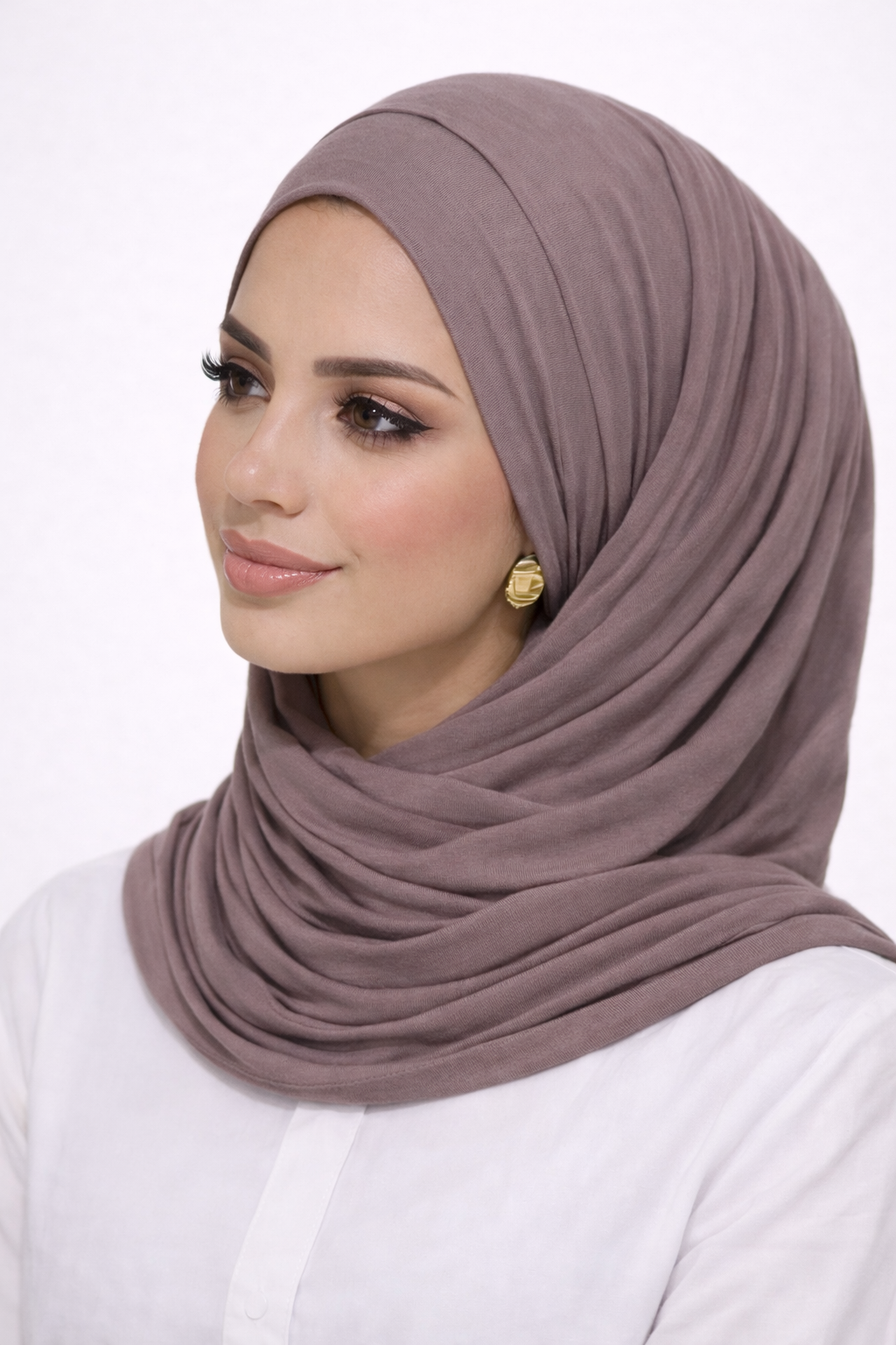 Hijab à enfiler – Bonnet intégré en coton