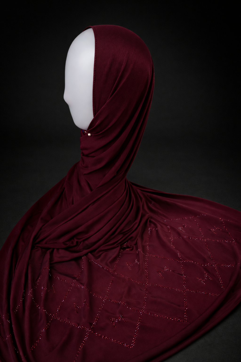 Hijab Jersey Liquid Strass M ton sur ton