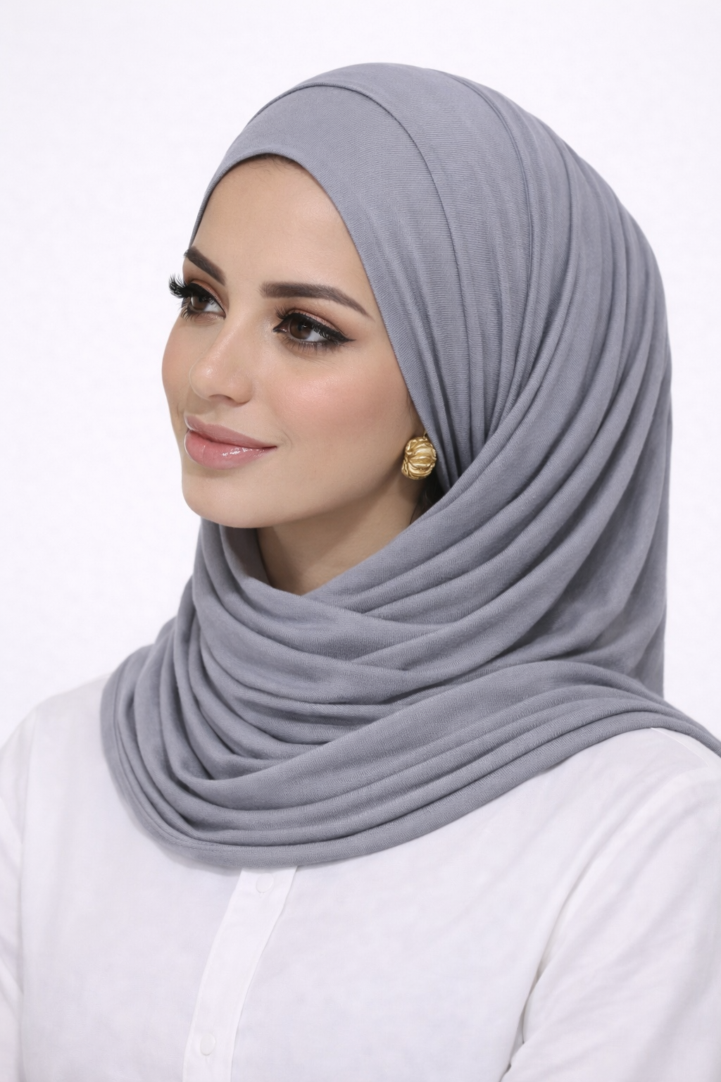 Hijab à enfiler – Bonnet intégré en coton